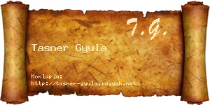 Tasner Gyula névjegykártya